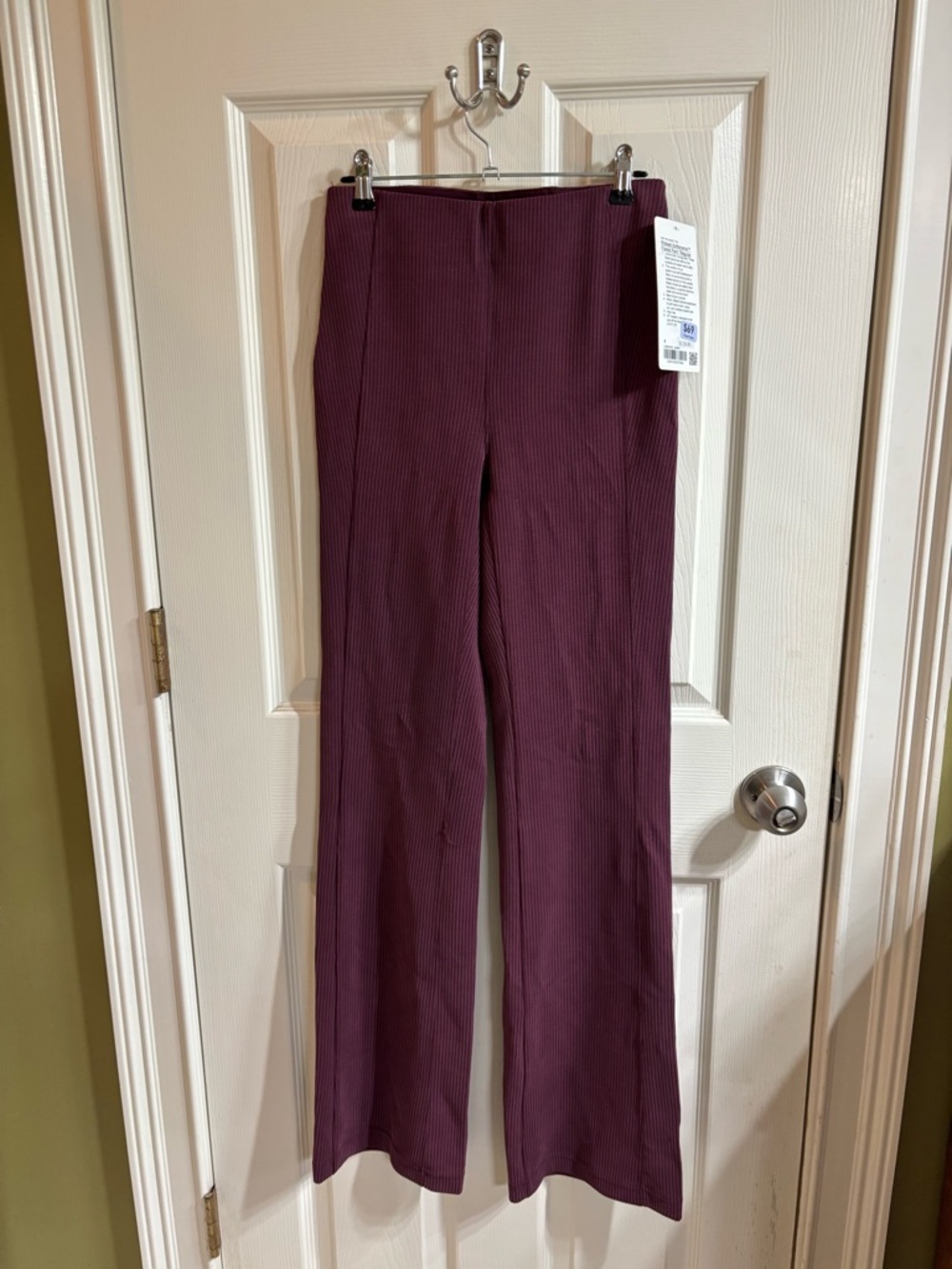 lululemon athletica Ribbed Wide-Leg Pants - garnet